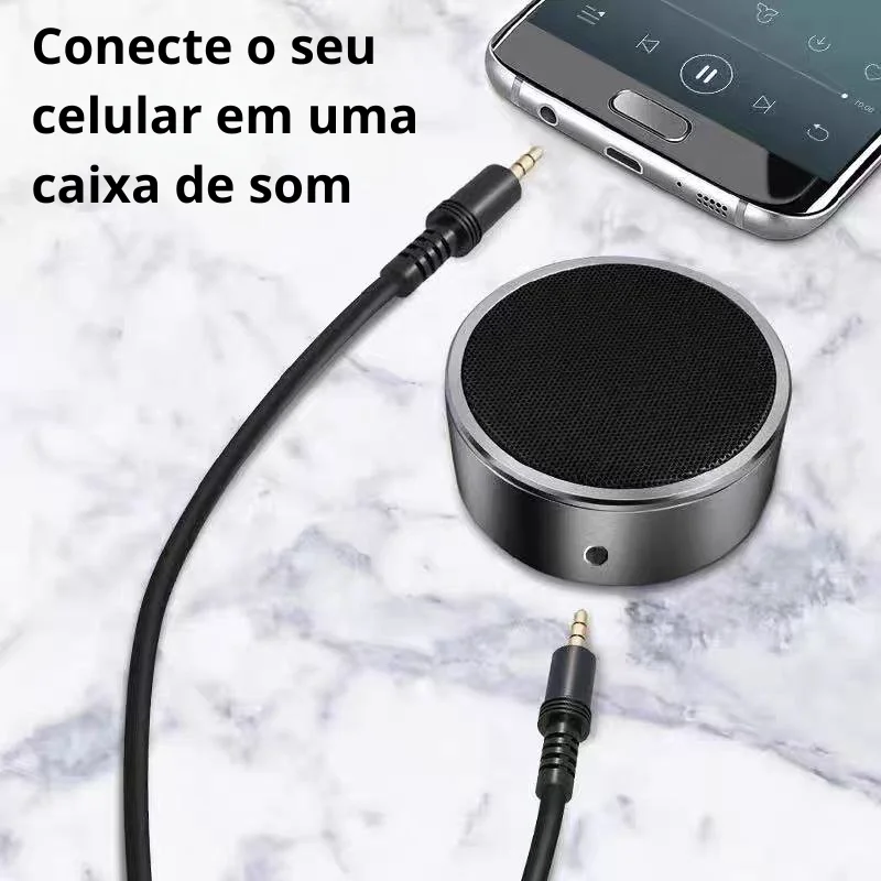 SKYTUR Cabo de Audio P2 x P2  Estereo Conecte seu Celular em uma Caixa de Som - ENVIO RAPIDO PARA TODO O BRASIL