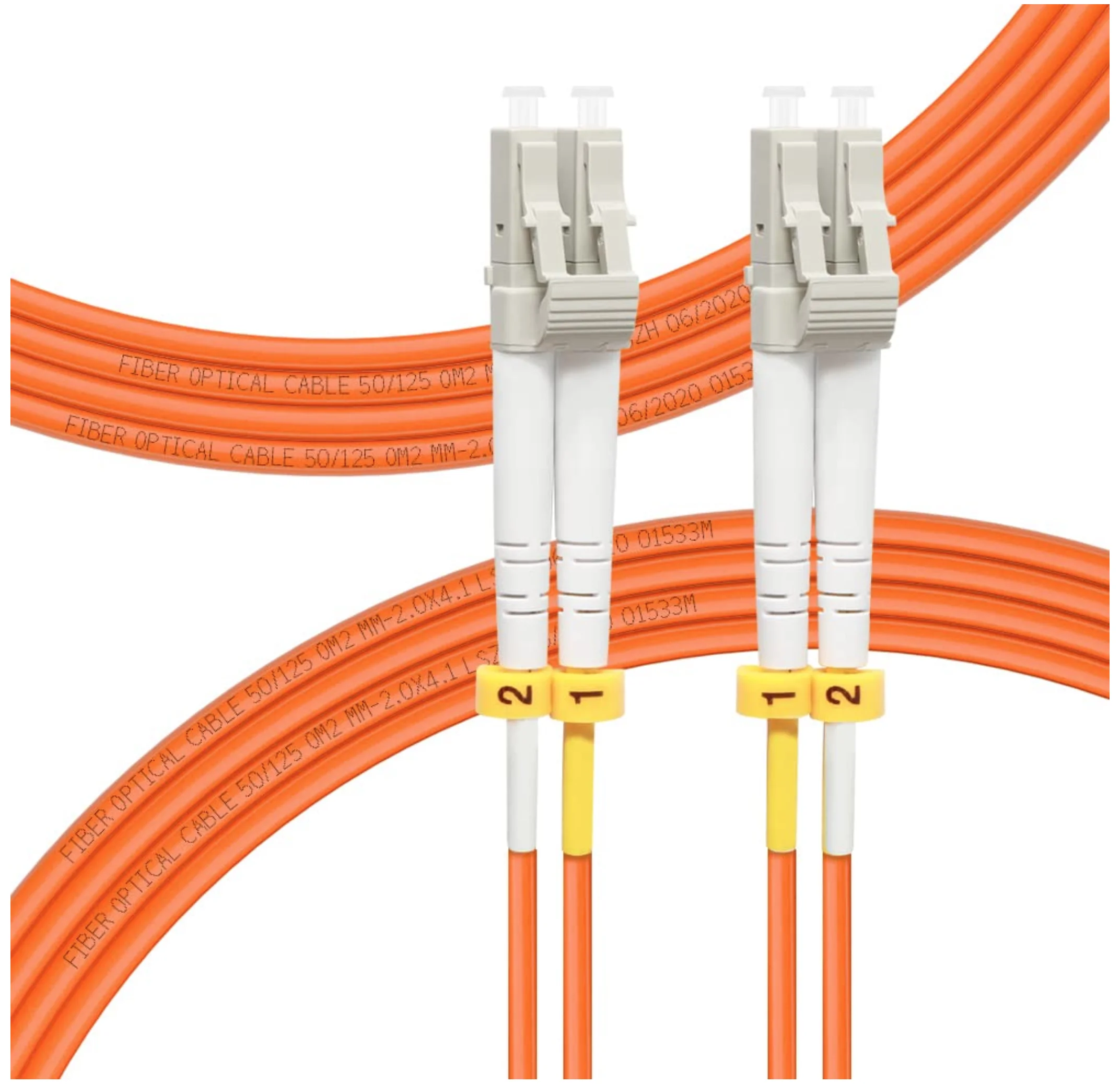 

OM2 LC to LC Fiber Patch Cable,1GB Duplex, 50/125um Multimode Fiber Optic Cable Cord LSZH 2.0mm