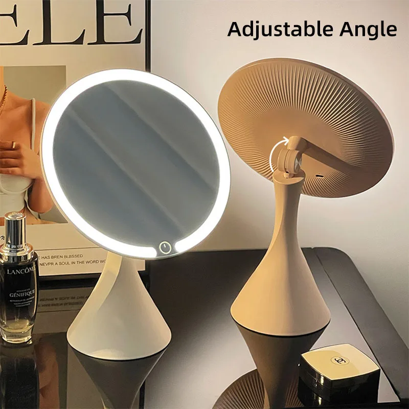 Espelho de maquiagem led luz desktop penteadeira espelho quarto inteligente beleza espelho estudante dormitório luz preenchimento espelho