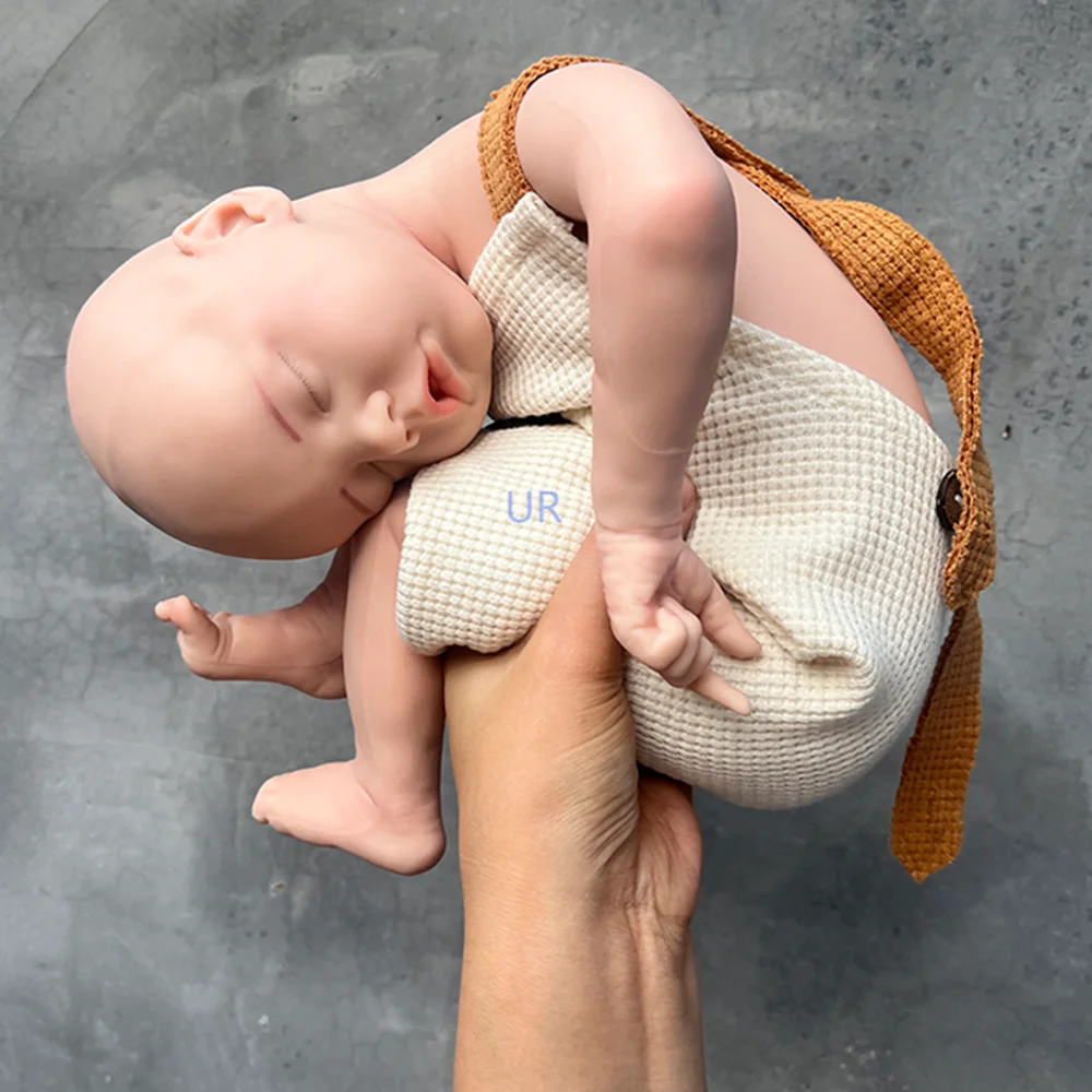 

17-дюймовая нежная зефирная кукла реборн, супермягкая силиконовая кукла для новорожденных всего тела для коллекционеров, куклы-любителей, подарок