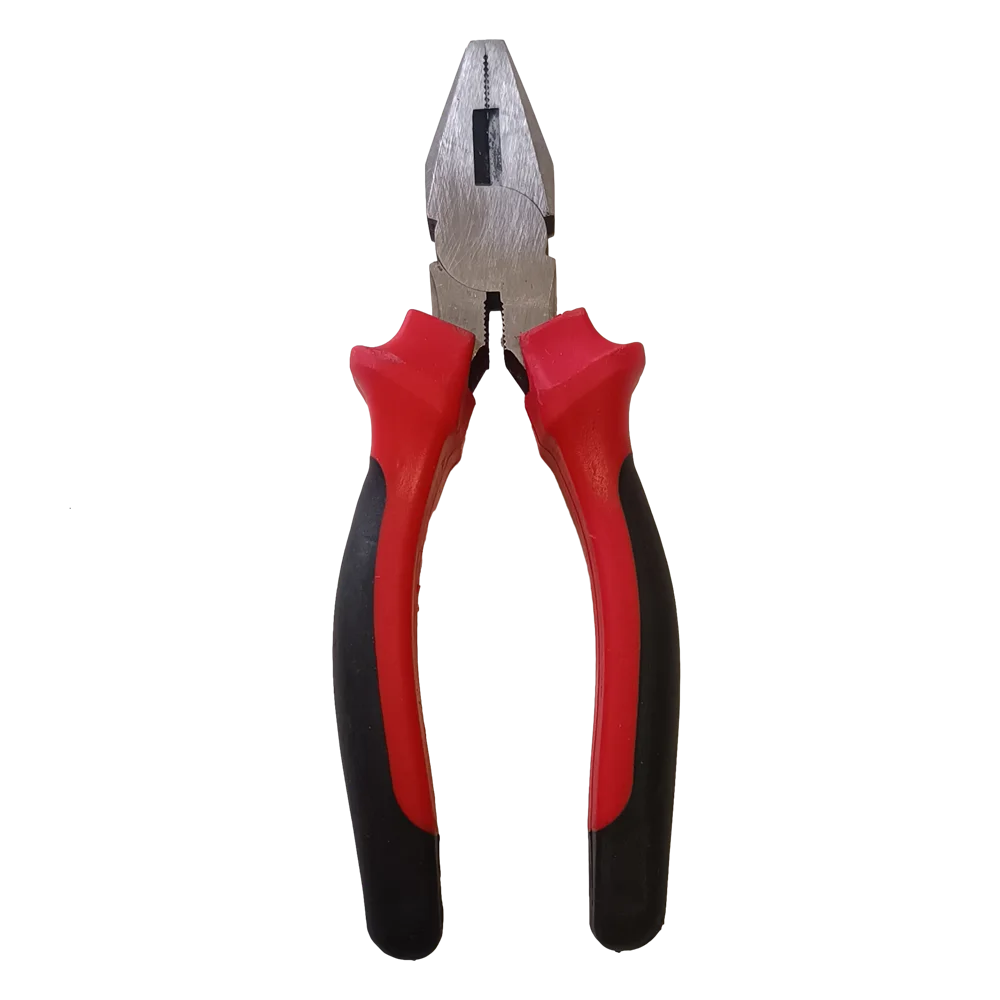 6.5 Inch TPR Handle Combination Pliers  With Hardened Jaws and Wire Cutter