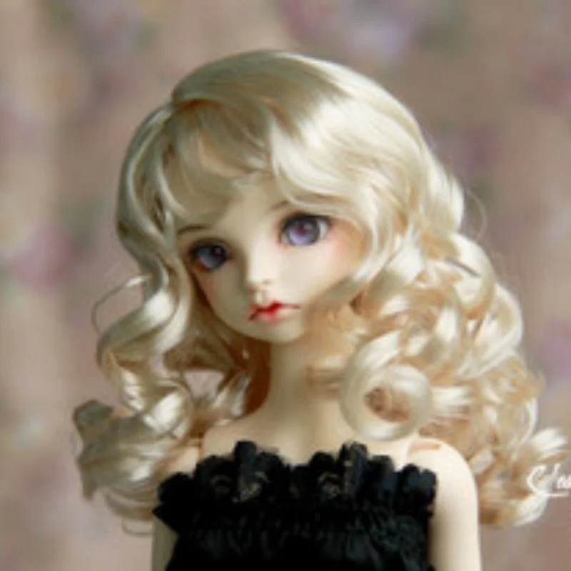 

JD038 1/12 1/8 1/6 1/4 1/3 Pretty Curly BJD Synthetic Mohair Wig For Tiny OB11 YOSD MSD SD Qbaby Blythe Hair Doll Accessories