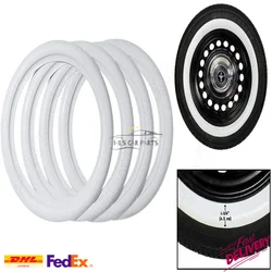 For Atlas Tire Side 10 ''12'' 13 ''14'' 15 ''16'' 17 ''Rim White Wall Topper 4 Piece Set Auto Car Rubber Ring