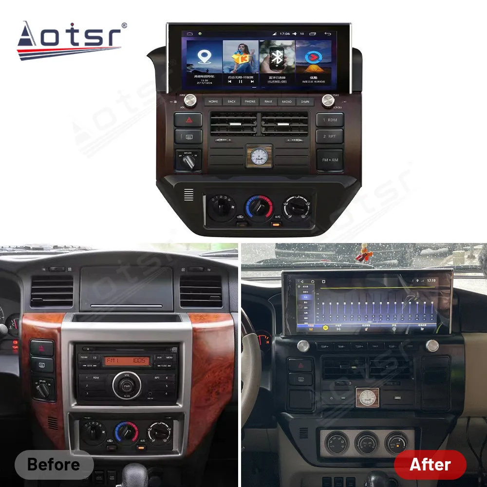 2 din12.3 Inch Android 12 CarPlay Car Radio Player GPS Navi For Nissan Patrol Y61 2006-2022 AutoRadio Stereo Multimedia HeadUnit