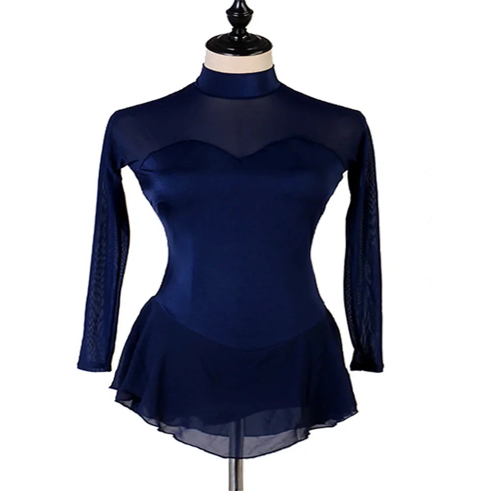 

Figure Skating Dress Women's Patchwork Mesh Spandex High Elasticity Practice Professional Competition Skating Wear Classic