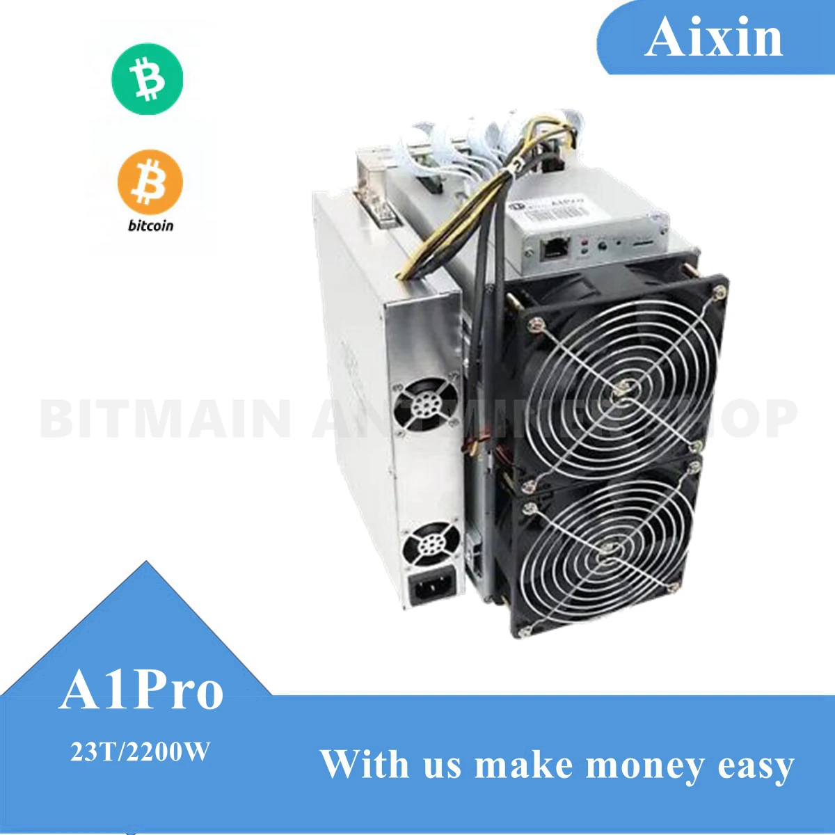 Free Electricity Recommendation Aisen A1pro 23Th Bitcoin Mining Machine Love Core A1Pro  Asic Miner With 2200W Power Supply