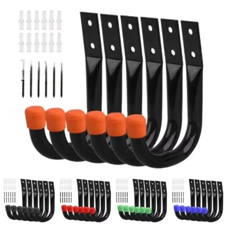 AliExpress NONE 6PCS/Set Bike Wall Mount Hooks Bicycle Support MTB Road Bike Parking Hanging Holder Stand For Cycling Bike Accessories