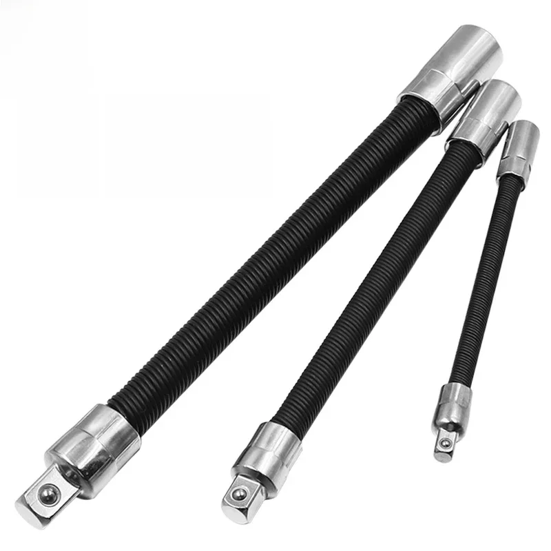 Clé électrique adaptateur élastique, arbre souple universel, clé à cliquet rapide, tige d'extension à ressort manuel, tige de relais, tige d'extension de manchon