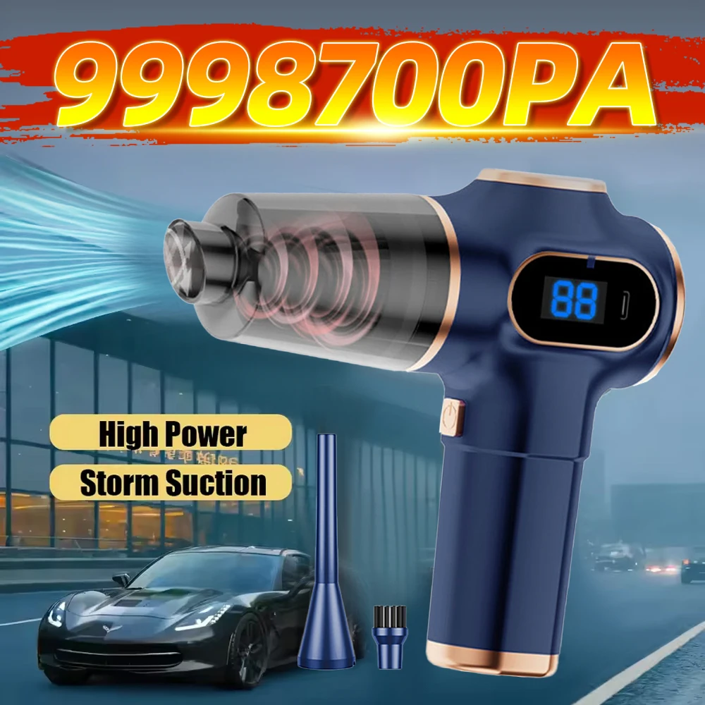 Aspiradora de alta calidad para coche, aspiradora inalámbrica de mano con carga USB, aspiradora automática portátil de alta potencia