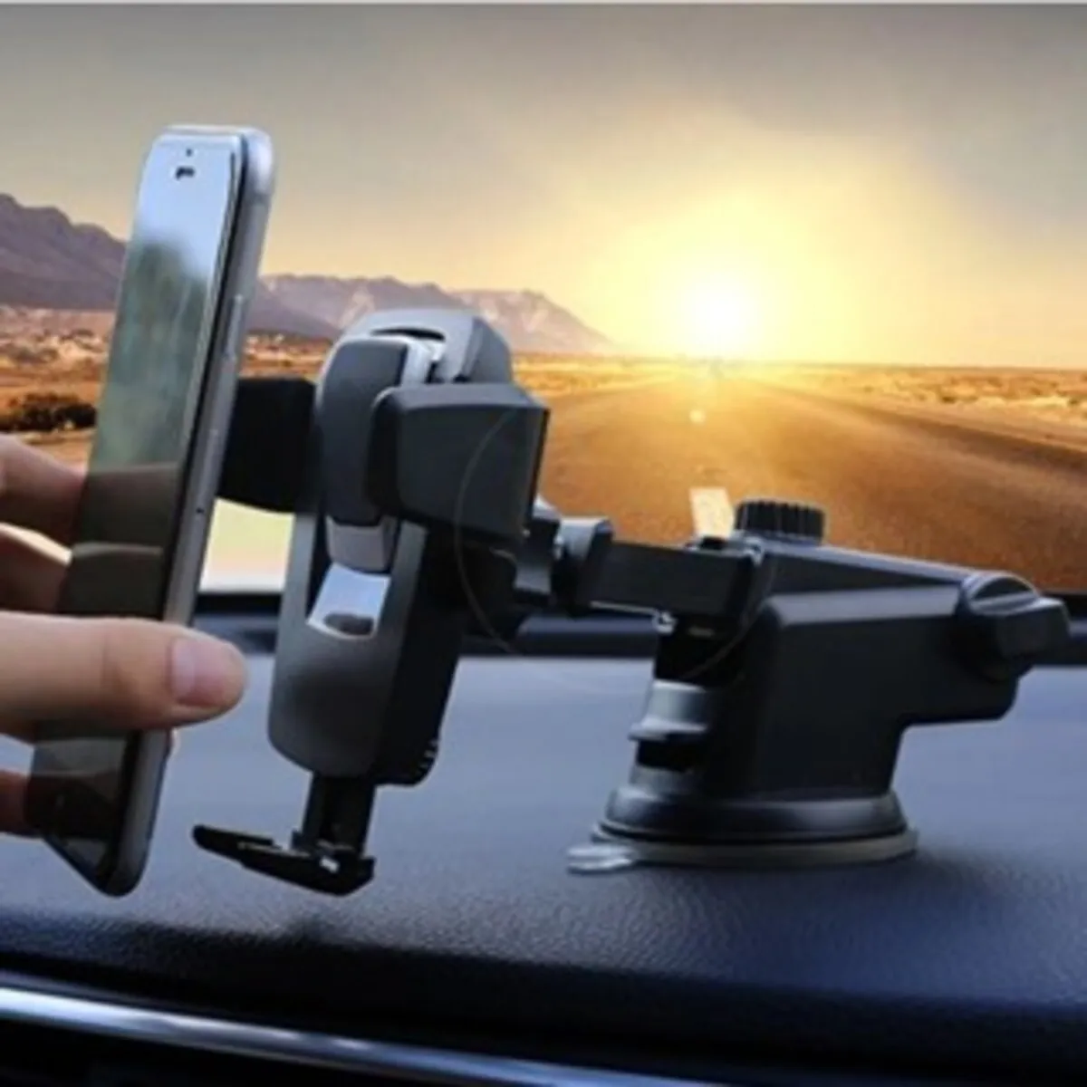 Suporte Celular Gps Carro Veicular -Ventosa com base alta e pegajosa Trava Automática