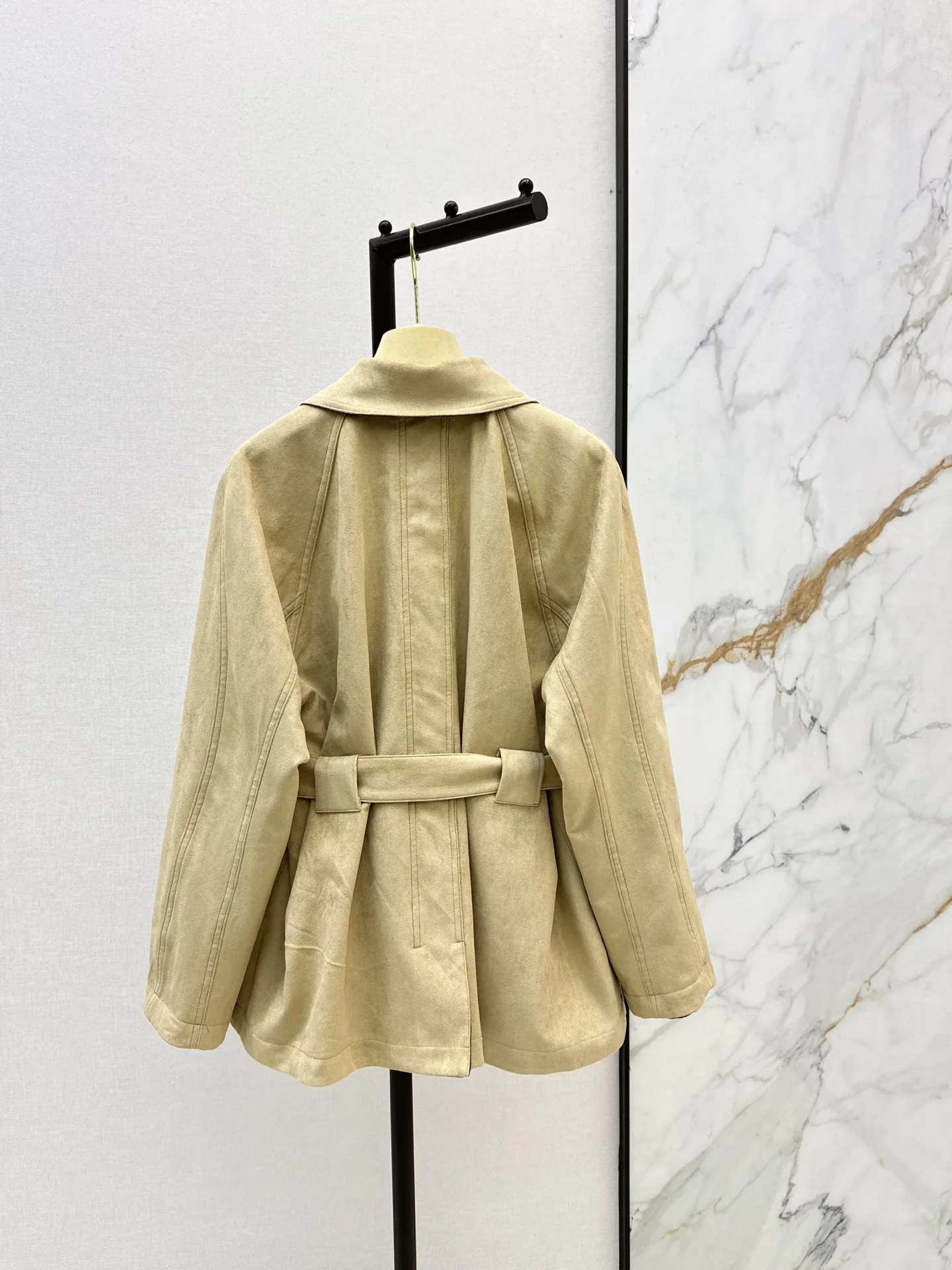 

2025 New Women's Trench Coat Autumn/Winter Reversible Trench Coat Plaid Pattern Waist-cinching, Lapel Collar Cardigan Coat