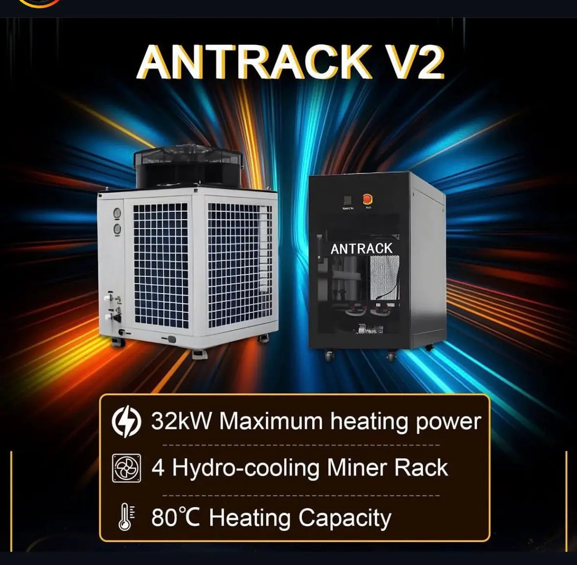 Antrack V2-EC4-DTHP Bitmain Antminer: Гидроохлаждающий контейнер-шкаф для майнеров S19 S21, система гидроохлаждения для биткойн-майнеров, майнинг-стойка