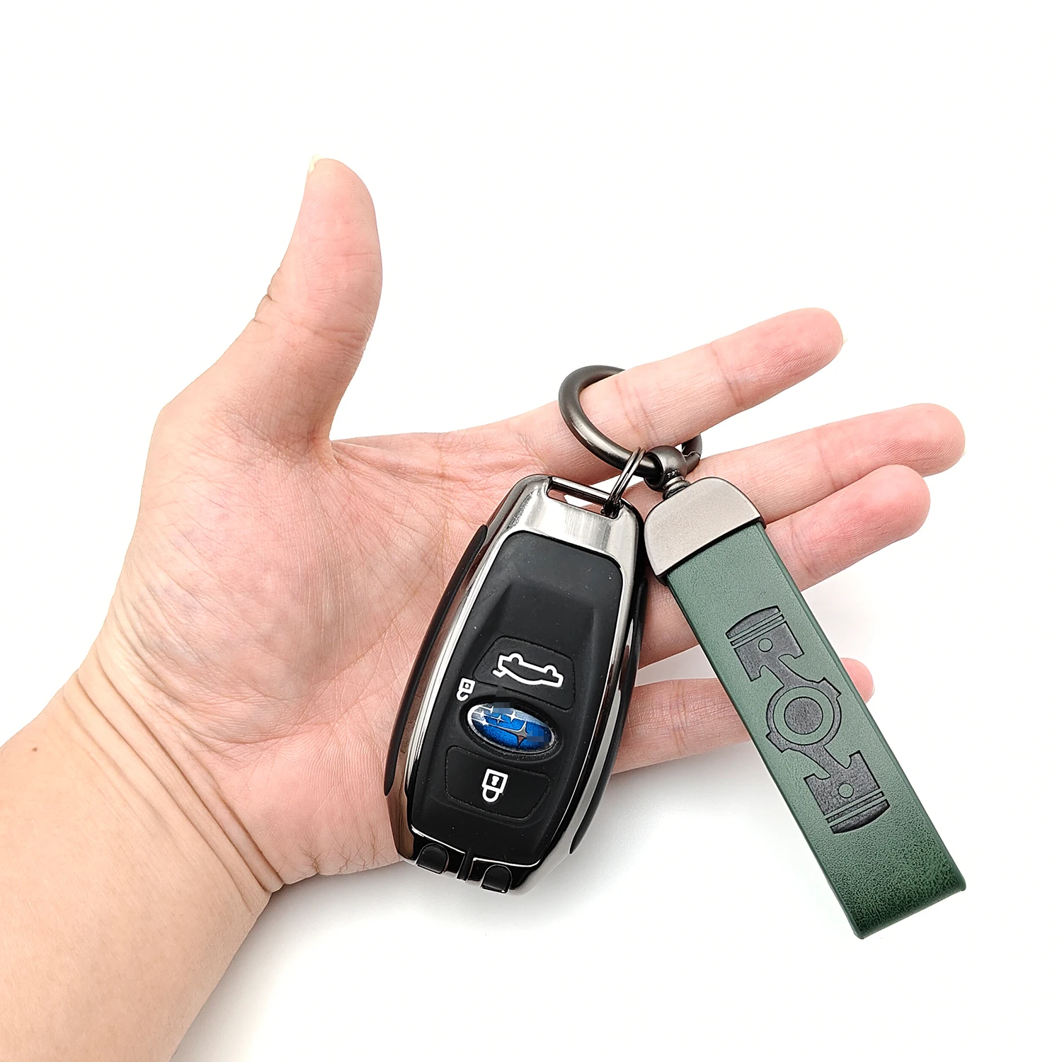Leather Boxer Engine Keychain For Subaru Forester/WRX/BRZ/Impreza/Legacy/Crosstrek/Outback/Ascent/Solterra/All Subaru STI