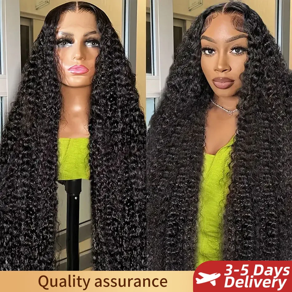 200% 40Inch Long Full Bouncy 13X6 HD Lace Frontal Wig Jerry Curly Lace Front Human Hair Wigs Water Wavy Curly Frontal Wigs