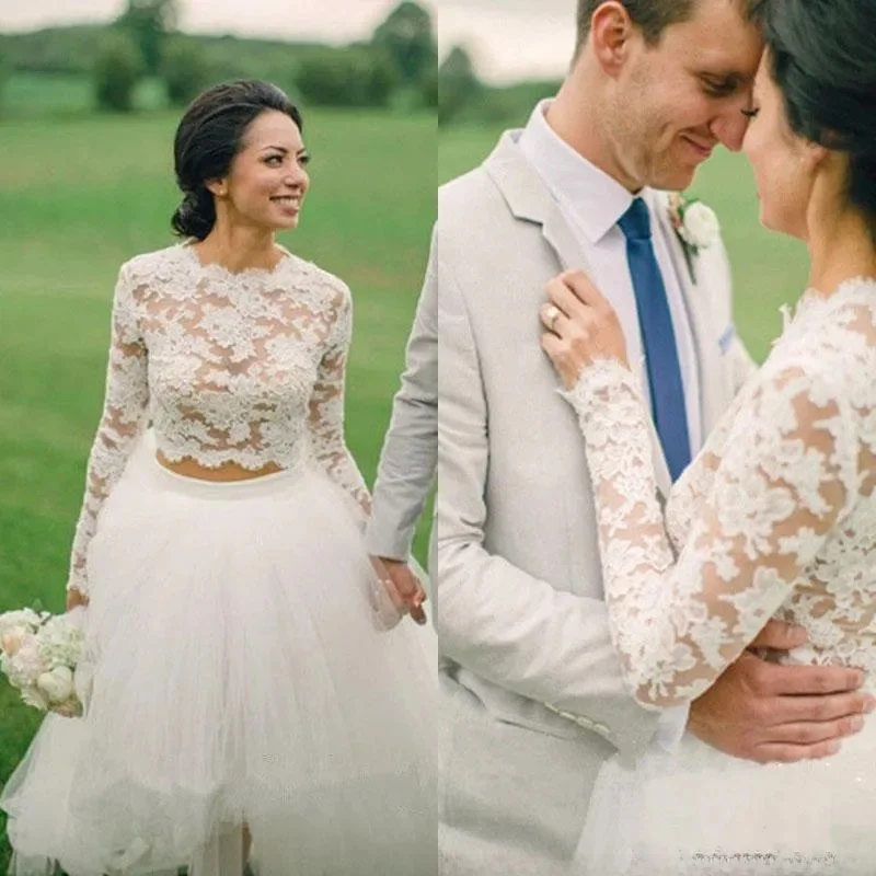 Kurtka ślubna w stylu Vintage z długim rękawem Bolero koronkowy Top Appliqued biały Ivory Bridal Wrap rozmiar niestandardowy Bride szal okłady akcesoria — zdjęcie 2