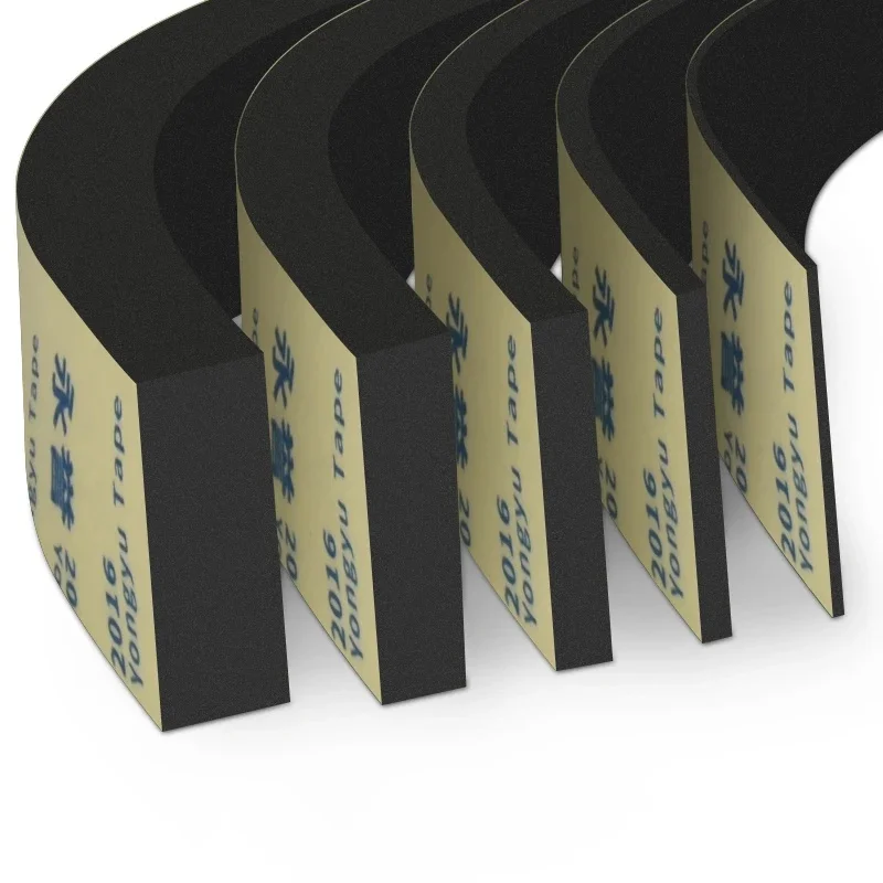 Bande de mousse d'Ă©tanchĂ©itĂ© EVA T, dĂ©nudage mĂ©tĂ©o pour portes et fenĂȘtres, bande mĂ©tĂ©o d'isolation de porte cellulaire fermĂ©e simple face haute densitĂ©