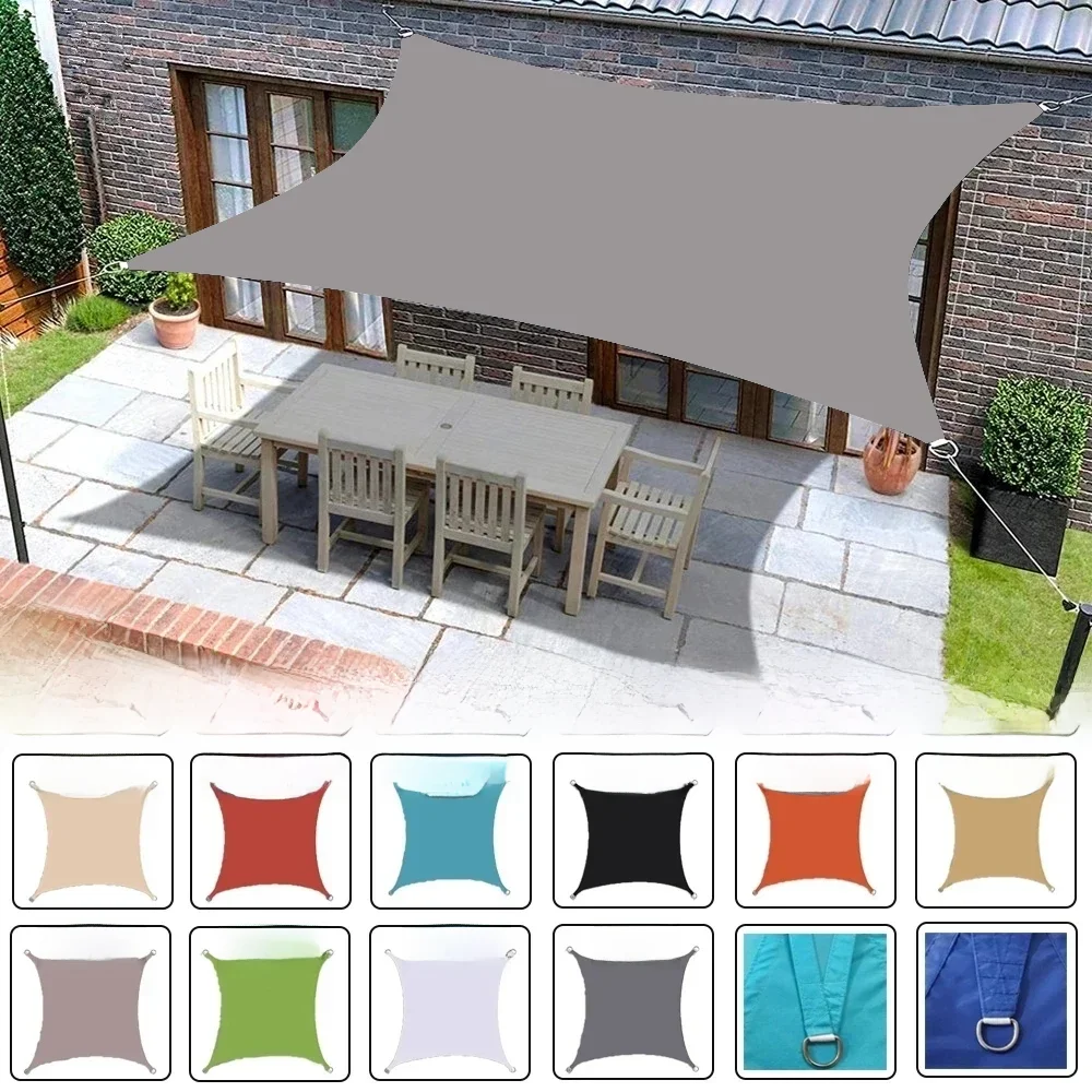 300D Waterdichte Grote Zon Onderdak Zonnescherm Bescherming Outdoor Luifel Tuin Patio Zwembad Schaduw Zeil Luifel Camping Schaduw ﻿ - afbeelding 2