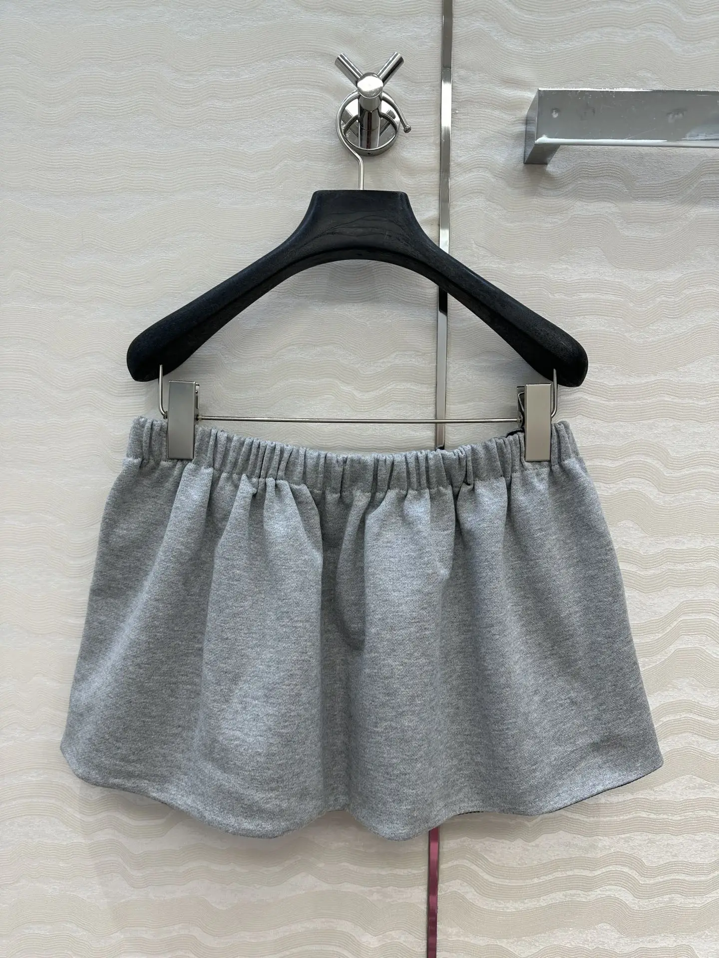 

25 Summer New Gray Simple Comfortable Fashion Drawstring Reversible Casual Flower Bud Skirt