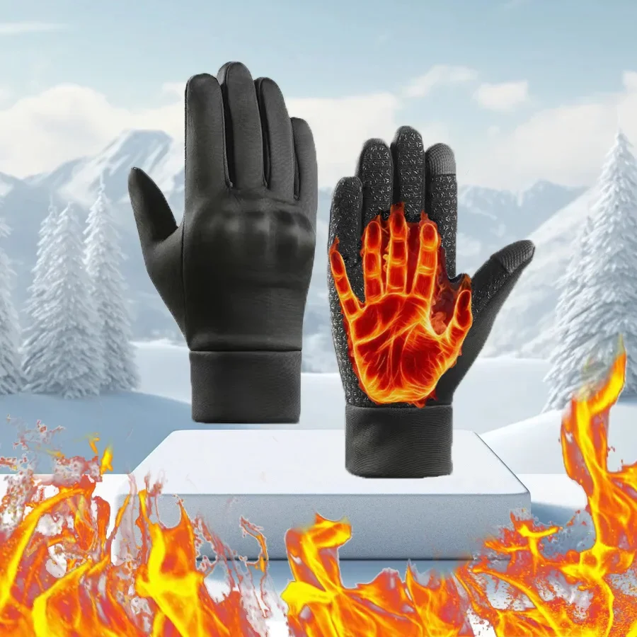 AliExpress Waterproof Gloves Winter Warm All Finger Touch Screen Gloves for Cycling and Outdoor Work Lightweight Thermal Running Gloves