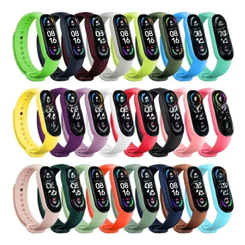 Oficjalny silikonowy pasek do zegarka sportowego Xiaomi Mi Band 4 5 6 7 Bransoletka Miband 4 miband 7 Correa Mi band 3 4 5 6 7 Band — 2