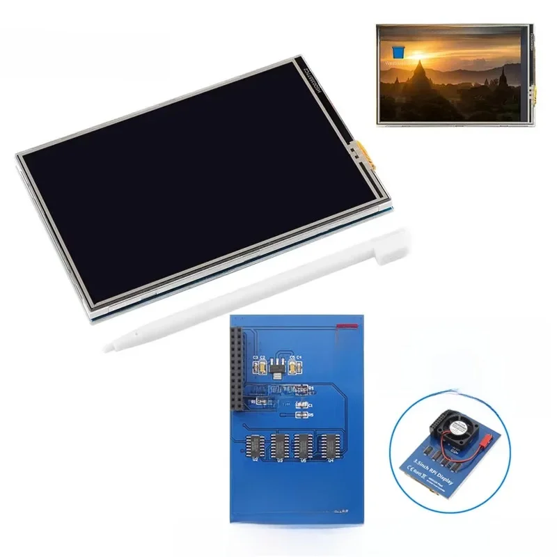 3,5-calowy moduł wyświetlacza TFT LCD z ekranem dotykowym 3,5 cala 320x240 ILI9486 sterownik interfejs SPI dla Raspberry Pi A A+ B B+ 2B 3B 3B+ 4B — zdjęcie produktu 7