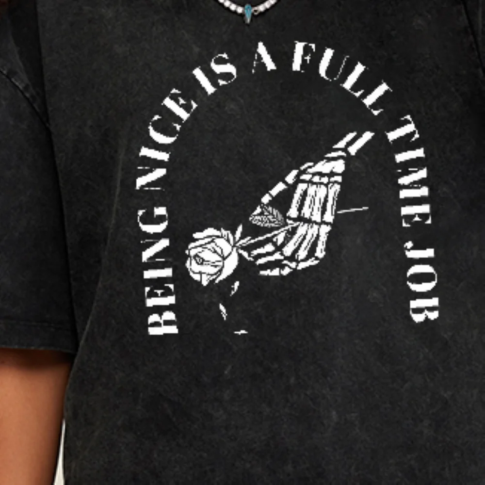 

Nice Job Tshirt Inspirational Slogan Graphic Chic Positive Cloth Pick Tops