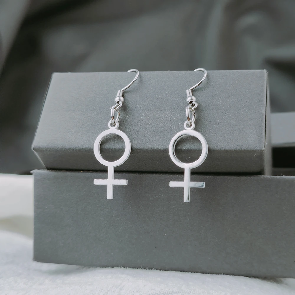 Female Symbol   Earrings Feminist  Venus Earrings Women Symbol Sex Sign Girl Jewelry Girl Power and Women's Rights