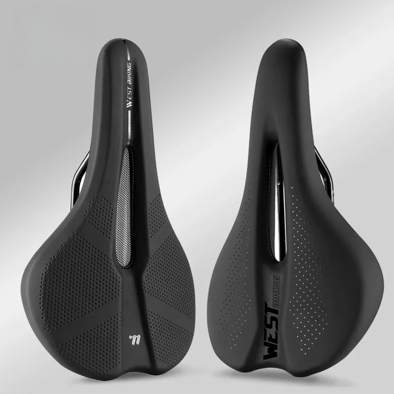 AliExpress West Biking WEST BIKING Bicycle Saddle Hollow Breathable Shockproof Cycling Seat PU Non-Slip Leather Cushion Ultralight MTB Road Bike Saddle