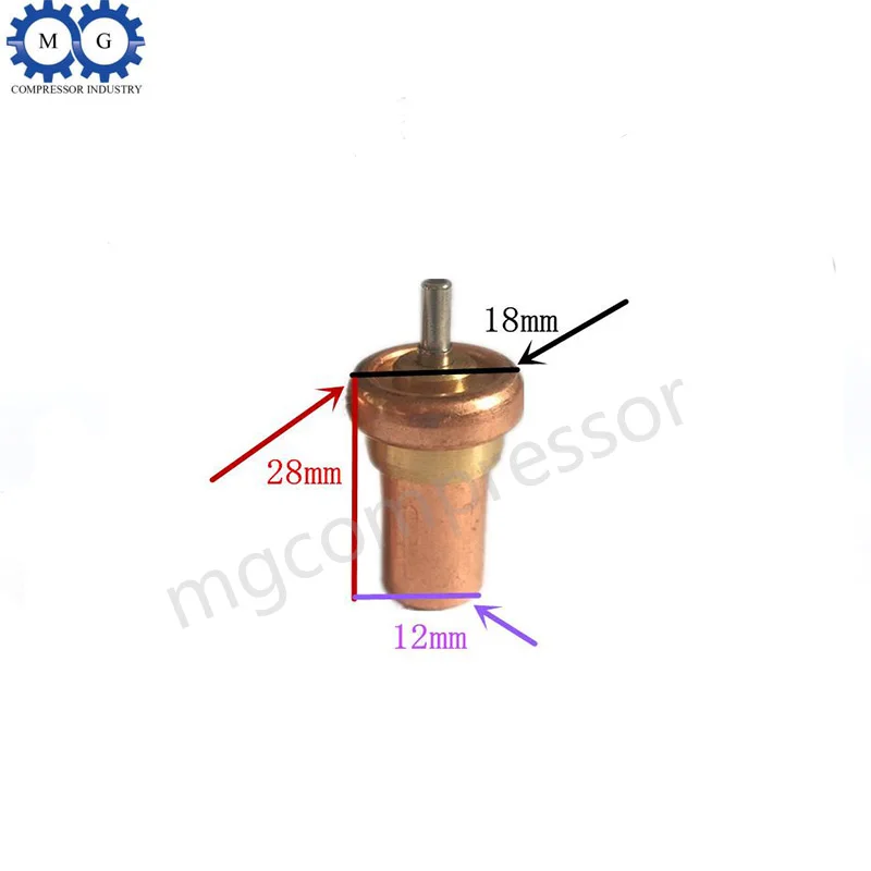 Thermostat Valve Core Used In Screw Air Compressor Custom Opening Temperature