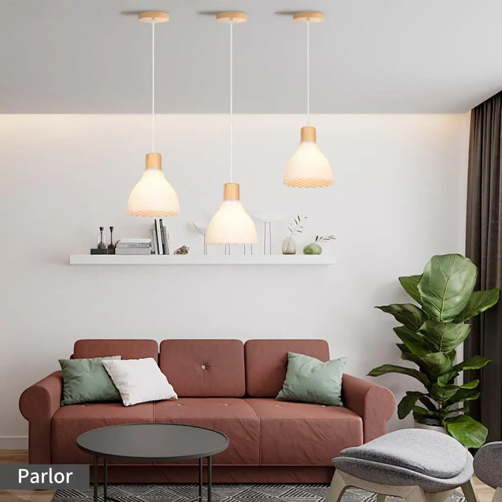 

Nordic Retro 3D printing Pendant Lamp Shade Modern Hanging Light for Living Room Bedroom Dining Room Bar Indoor Lighting Décor