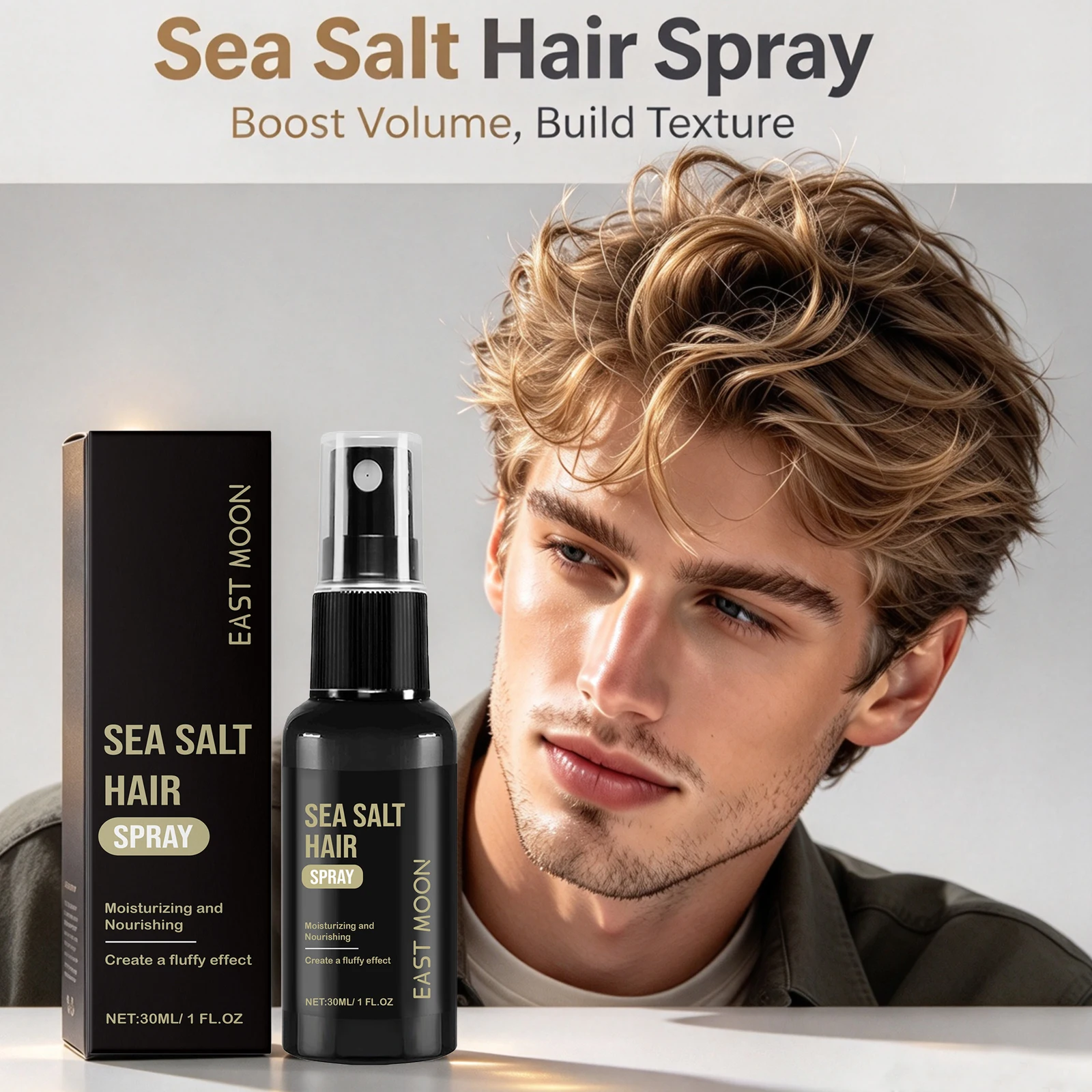 Sea Salt Volumizing Hair Spray Nourish Dry Strands Moisturize Lock Hydration Repair Quality Boost Toughness Reduce Breakage Strengthen Weak Hair Styling Texture Care