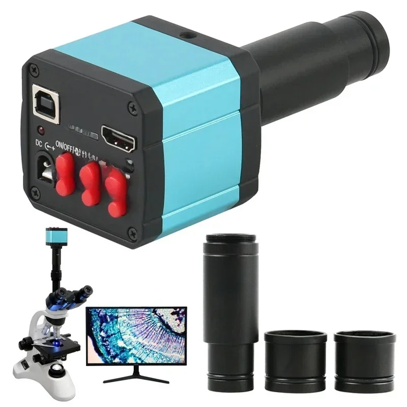 Caméra de microscope vidéo EySIM électronique, taille de montage 1080mm avec grotte annulaire 30mm 23.2mm, 4K 2K 48MP 30.5 P 55MP HDMI USB