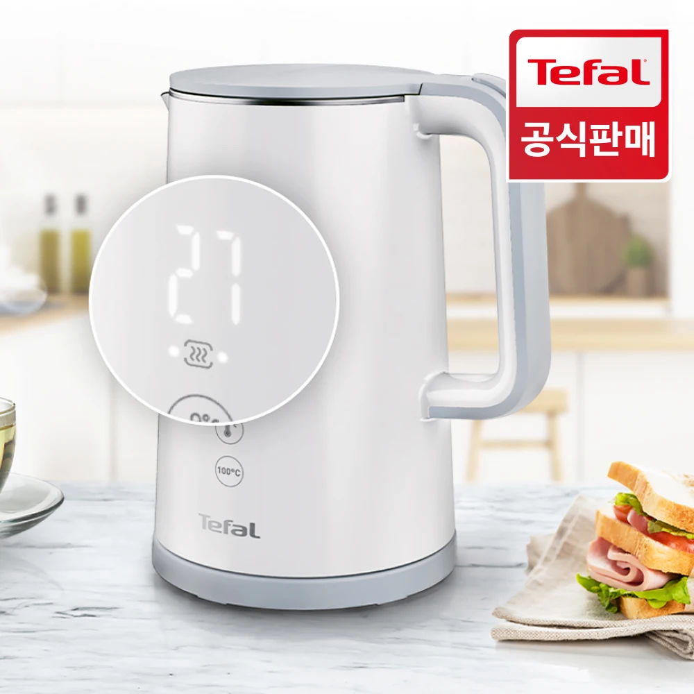 Tefal Wireless Kettle Electric Port Sense White KO6931KR