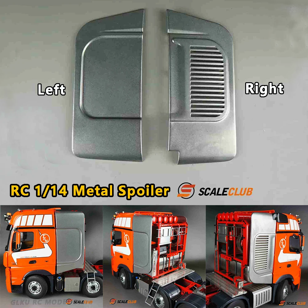 

SCALECLUB 1/14 RC Tamiya SLT Truck Model Metal Spoiler Side Panel Equipment Rack Simulated Decorative Parts for Model Building
