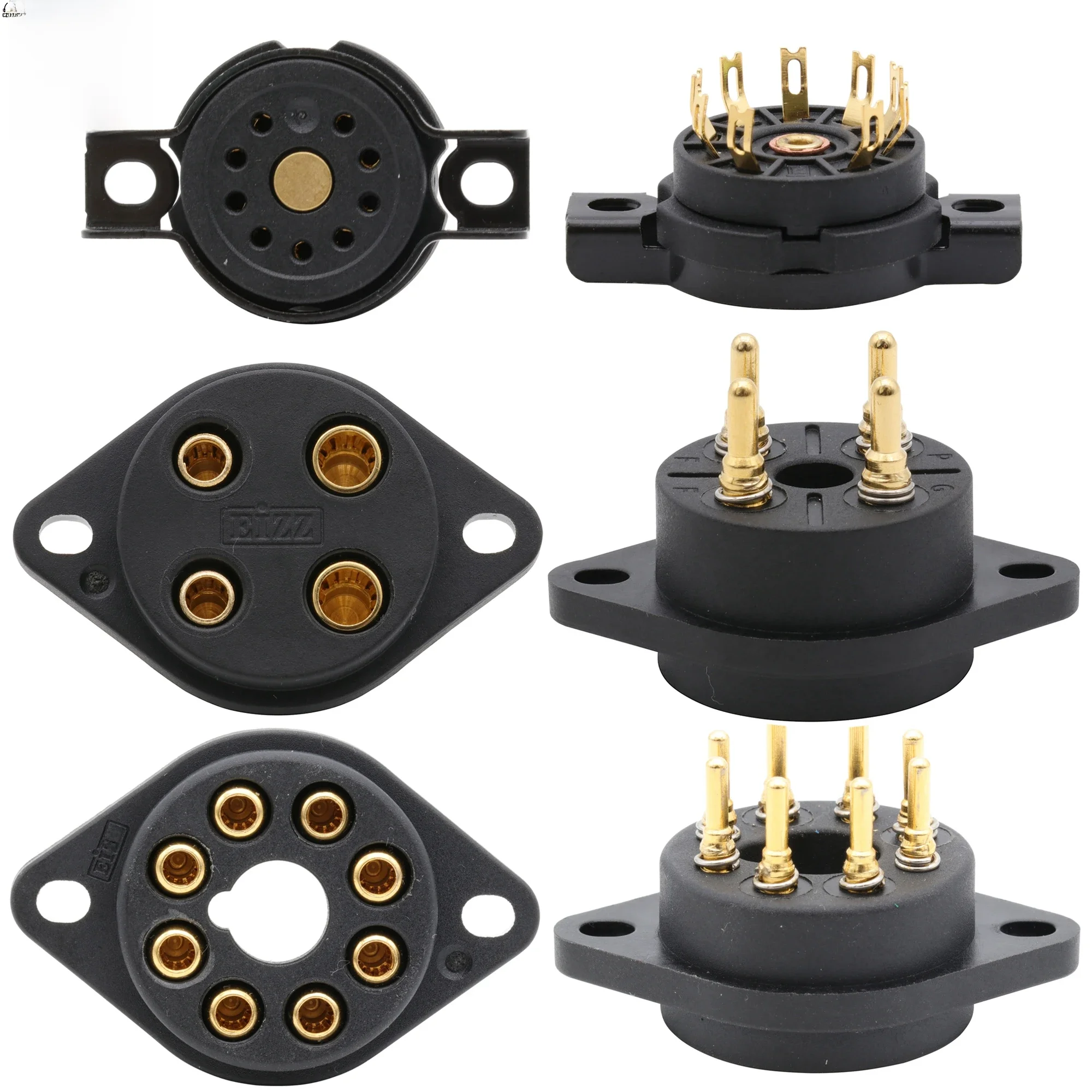 1szt 4Pin 8Pin 9Pin Poliyimide Gniazdo lampy próżniowej do 300B EL34 274B 12AX7 ECC82 6DJ8 811 5U4 KT88 Audio HiFi — zdjęcie produktu 7