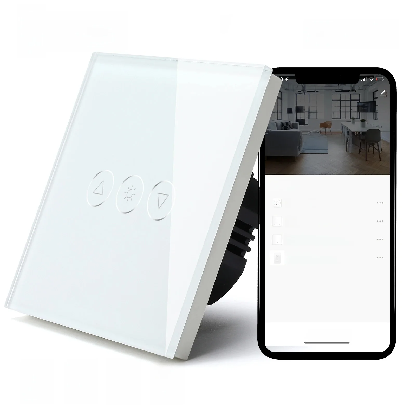 BSEED Zigbee Dimmer Schalter Smart LED Dimmbare Touch Sensor Schalter Blaue Hintergrundbeleuchtung Glas Panel Google Tuya Smart Life Control