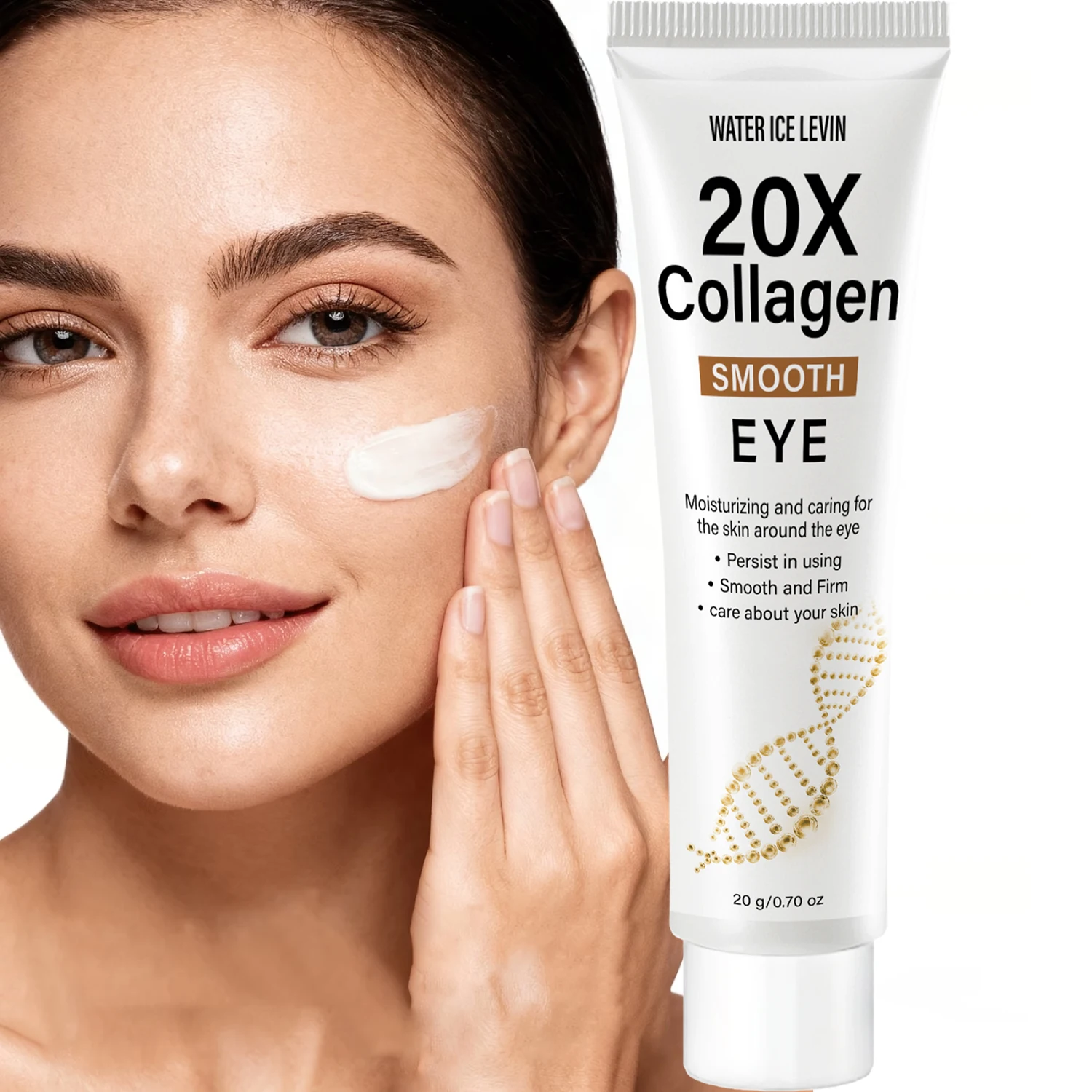 Collagen Eye Cream 20g With Caffeine Vitamin C Hyaluronic Acid Hydrating Moisturizing Daily Under Eye Skin Care