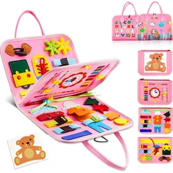 Montessori Toddler Busy Board,Autism Sensory Toys,Educational Activity Motor Skills Baby, Life Skills Learning Toys for Kids