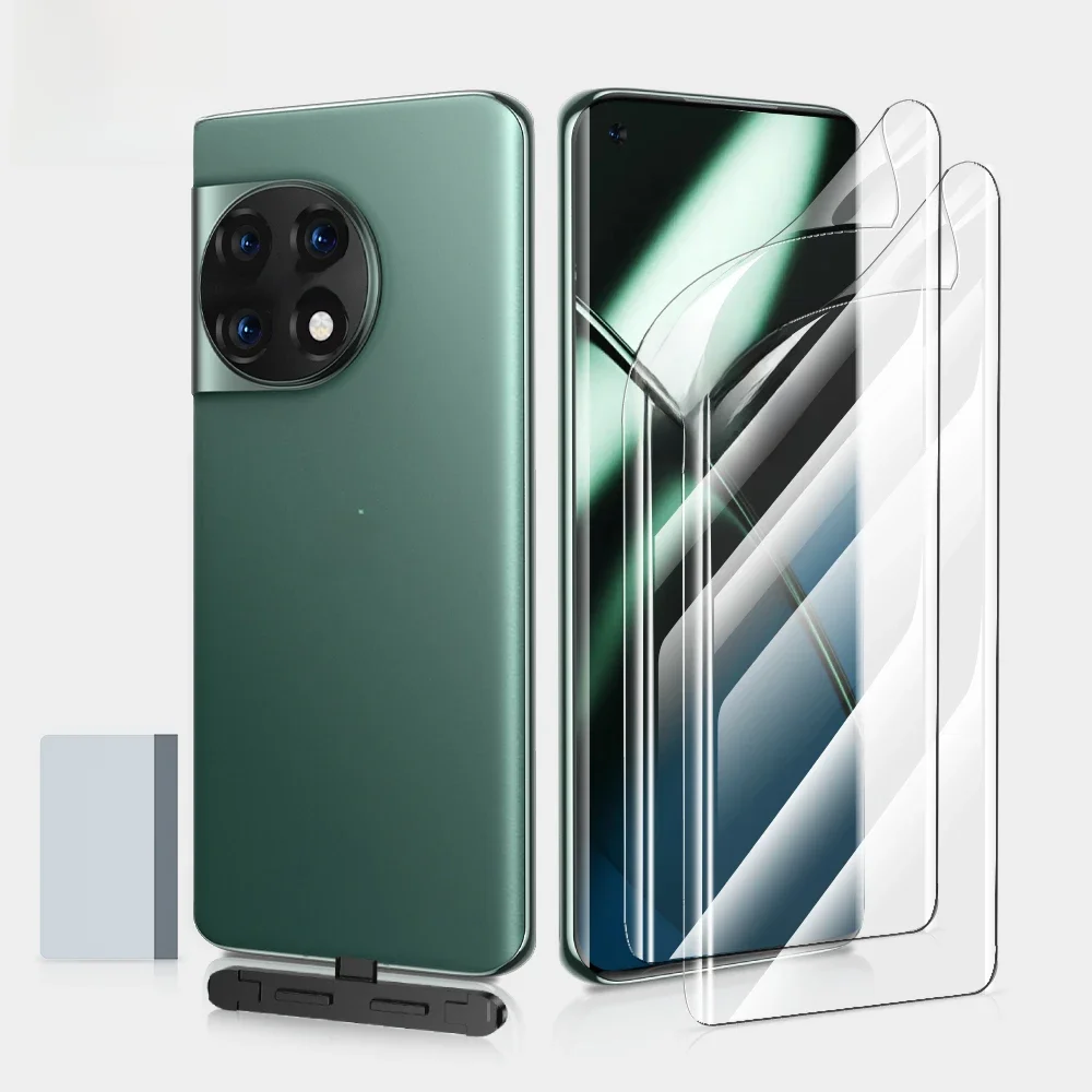 SmartDevil 2 szt. Miękka folia hydrożelowa do OnePlus 13 12 11 10 Pro 8 7T, ochraniacz ekranu z pełnym pokryciem, folia kwantowa HD z klejem — zdjęcie produktu 7