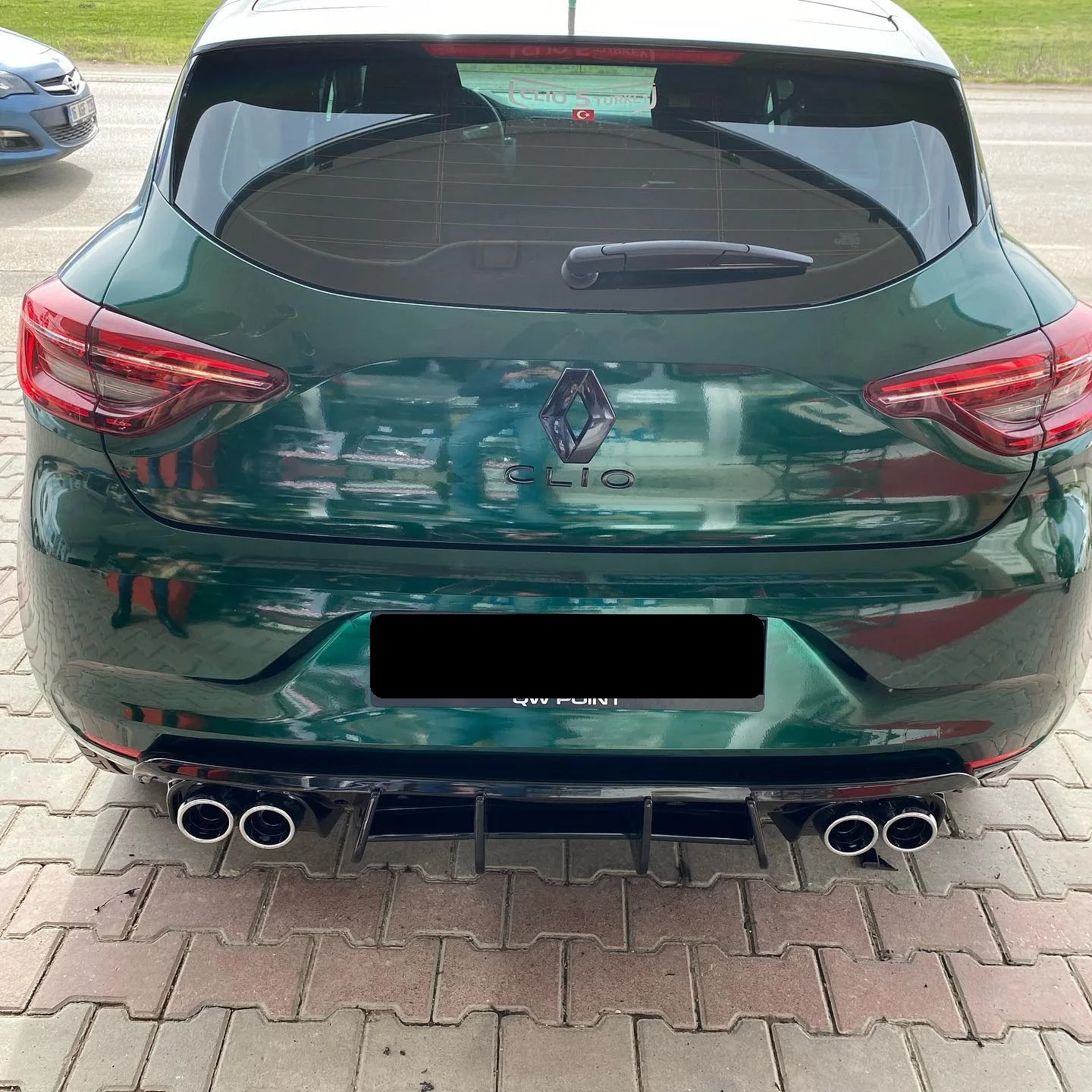 For Renault Clio 5 Diffuser 2019 2020 2021 2022 Extension Rear Bumper Attachment-Car Styling Auto Accessory Universal Sport