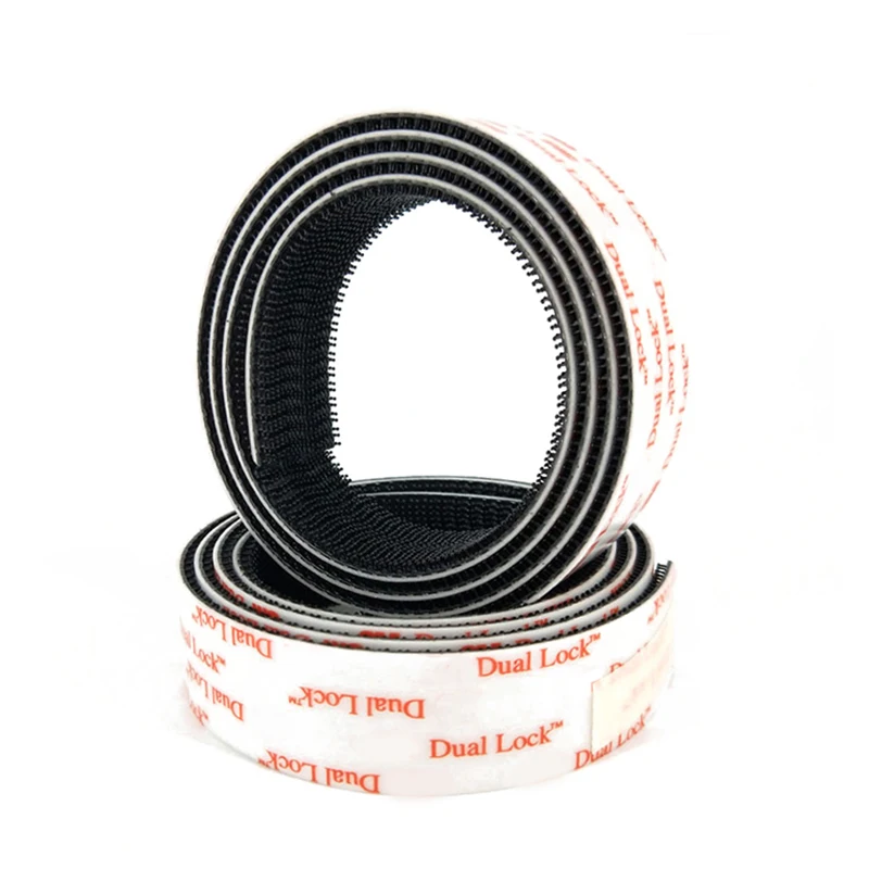 3551/3550 Dual Lock Mushroom Adhesive Fastener Tape with Acrylic VHB Adhesive Backing Tape Black 1