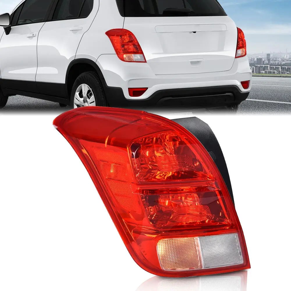 

Halogen Tail Light Brake Lamp Replacement Left Side Fit for 2013-2019 Chevy Trax Red Lens Chrome Housing Waterproof Snowproof