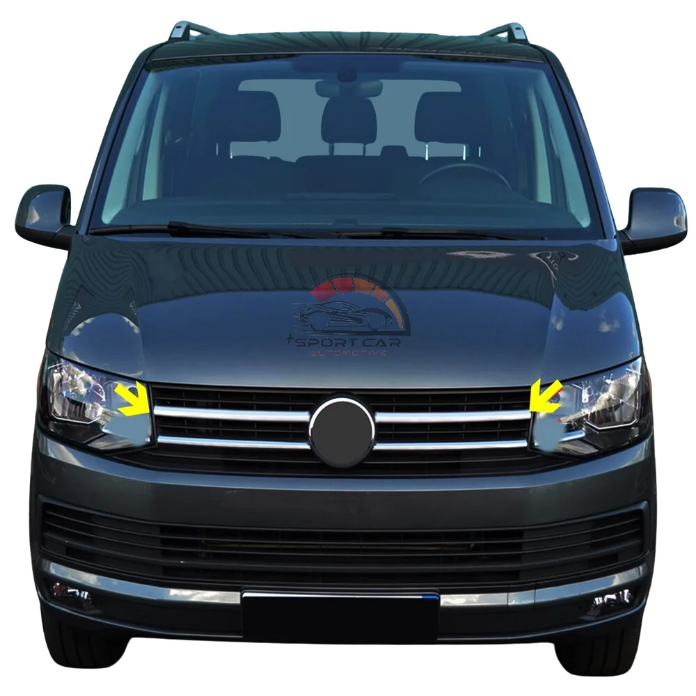 For VW T6 carrier chrome front grille 4 PCs. 2015 -2019. Stainless steel. A + quality modified design accessory