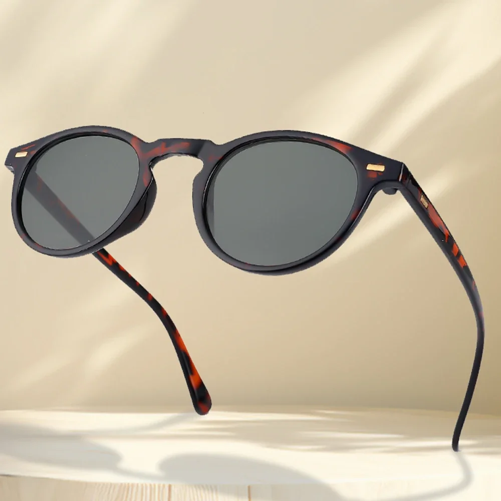 Małe okrągłe okulary przeciwsłoneczne Stylowe okulary przeciwsłoneczne dla mężczyzn i kobiet Retro Classic Multi-Style Selection Traveling Shopping Hiking UV400 — zdjęcie 2