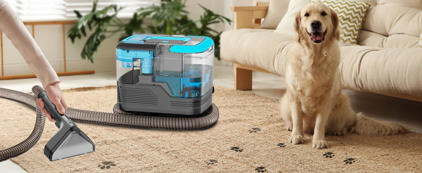 Teppichreinigungsmaschine 25Kpa, 530W Handgehaltener Teppichreiniger, Intelligentes Haushaltsgerät, Spezieller Fleckenentferner für Haustiere, Leistungsstarker Teppichreiniger für Sofas – Detail 3