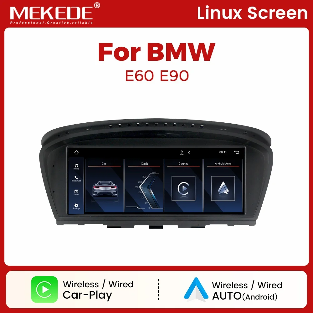 MEKEDE Linux 8.8 pouces autoradio Carplay pour BMW série 3 5 E60 E61 E63 E64 E90 E91 E92 E93 E94 écran multimédia Android AUTO