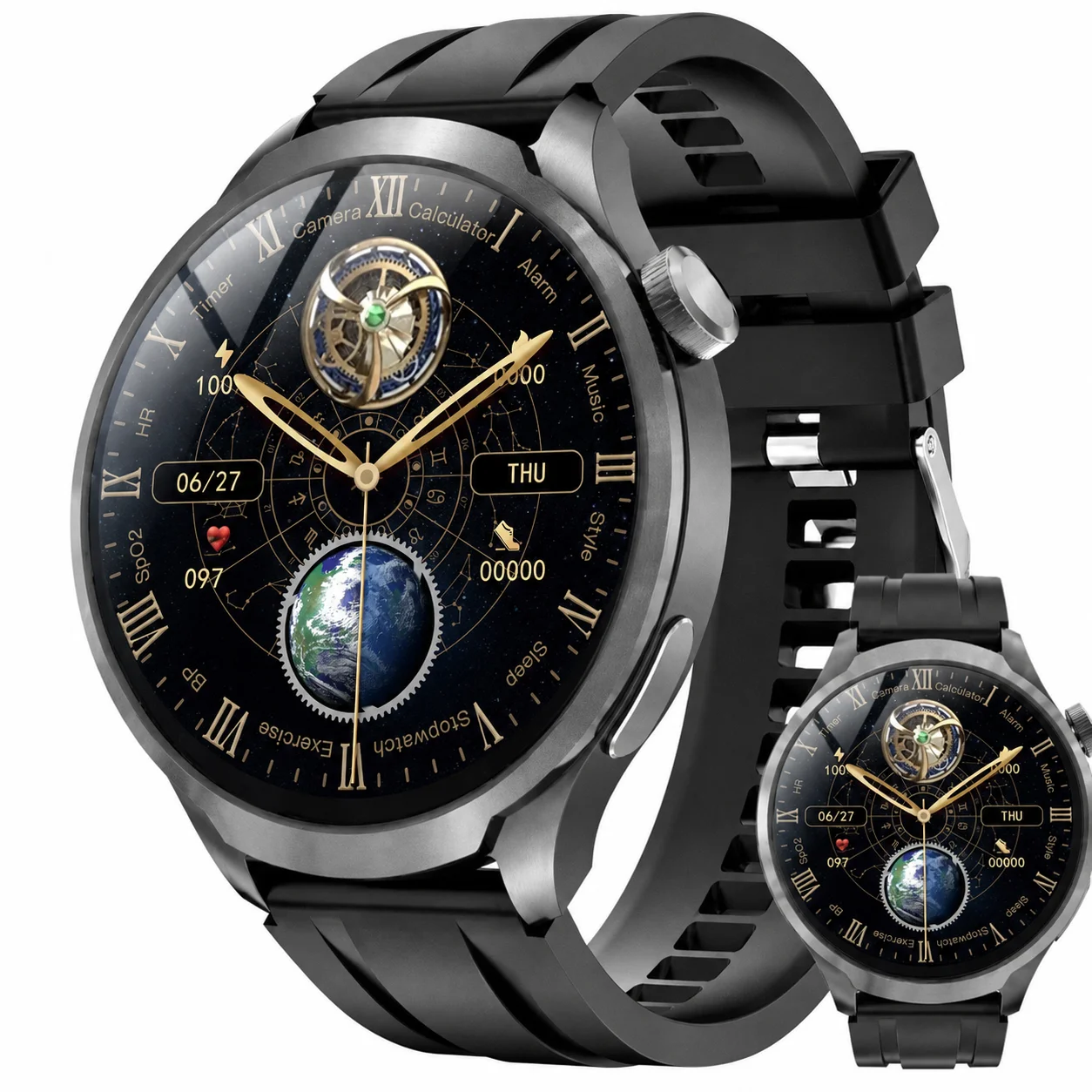 Montre Intelligente 1.85" Écran HD Appel Bluetooth 410mAh Sport 110+ Modes Santé Étanche pour Android iOS