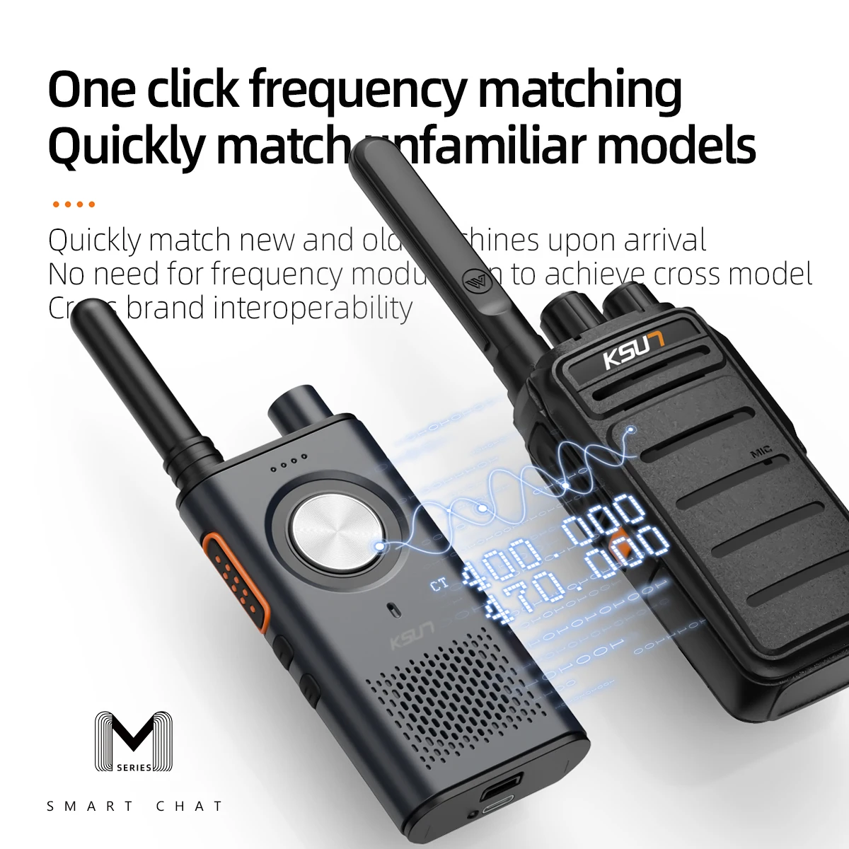 KSUT M8 Walkie Talkie 1PCS Portable  Communication 2 Way Radios Handheld Transceiver Decoding Copy Frequency 2025 Newest