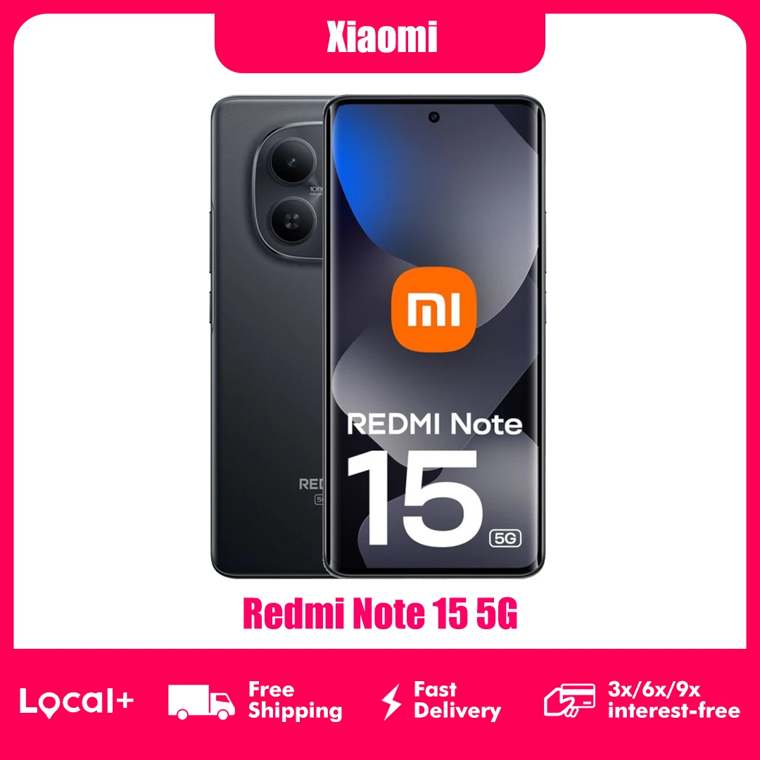 Image of Xiaomi Redmi Note 15 5G 8GB 256GB 6,77" FHD+ AMOLED Display Snapdragon 6 Gen 3 108MP Kamera 5520mAh Akku Ohne Ladegerät
