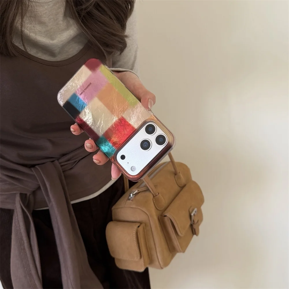 حافظة هاتف فاخرة منقوشة شاملة جديدة، مناسبة لهاتف iPhone 17 Pro، 13، 14، 15، 16 Pro Max أزياء مضادة للسقوط